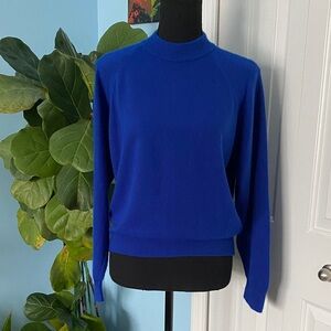 Vintage Made In The USA Designers Petite Large Petite, Royal Blue Womans Sweater